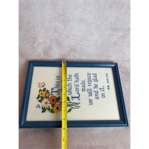 Vintage Cross Stitch Bible Verse - Picture 5 of 5
